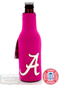 Alabama Crimson Tide Officially Licensed 12oz Neoprene Bottle Huggie - Pink