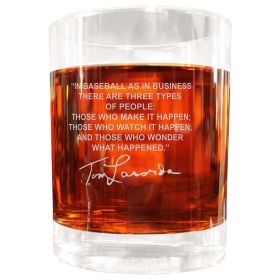 Tommy Lasorda Famous Quote Italian Crystal Whiskey Glass