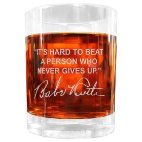 Babe Ruth Famous Quote Italian Crystal Whiskey Glass