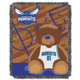 Hornets OFFICIAL National Basketball Association; "Half-Court" Baby 36"x 46" Triple Woven Jacquard Throw by The Northwest Company