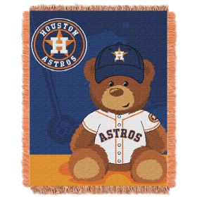 Astros OFFICIAL Major League Baseball; "Field Bear" Baby 36"x 46" Triple Woven Jacquard Throw by The Northwest Company