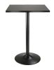 Pub Table Square Black MDF Top with Black leg and base