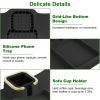 Couch Arm Cup Holder Tray Anti-spill Anti-slip Silicone Armrest Remote Snack Organizer for Coffee Cups Beer Bottles Cans