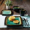 16-Piece Dinnerware, Turquoise