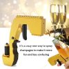 Champagne Gun; Golden Beer Opener Sprayer with Champagne Stopper; Reusable Adjustable Bottle Openers Alchol Drinking Prop Gun Suitable for Birthday Pa