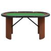 10-Player Poker Table Green 63"x31.5"x29.5"