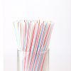 100pcs Disposable Colorful Elbow Plastic Straw; Lengthened; Bendable; Juice Milk Tea Straw