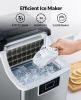 Silonn Countertop Ice Cube Ice Makers, 45lbs Per Day, Auto Self-Cleaning, 24 Pcs Ice Cubes in 13 Min, 2 Ways to Add Water, Compact Ice Machine for Hom