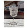 Designer Acrylic Paisley Clear Wine Glasses Set of 4 (13oz), Premium Quality Unbreakable Stemmed Acrylic Wine Glasses for All Purpose Red or White Win