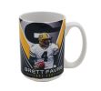 Brett Favre Green Bay Packers Career Highlights Glass Green Coffee Mug