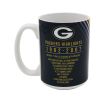 Brett Favre Green Bay Packers Career Highlights Glass Green Coffee Mug