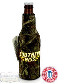 USM Golden Eagles Officially Licensed 12oz Neoprene Bottle Huggie - Southern Miss - Camo