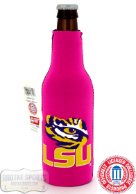 LSU Tigers Officially Licensed 12oz Neoprene Bottle Huggie - Pink