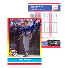 Dale Murphy Signed 1988 Fleer #29 Atlanta Braves Baseball Card