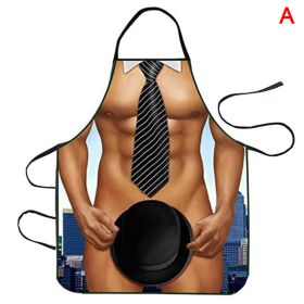 1pc Funny Muscle Man Kitchen Apron Sexy Women Cooking Pinafore Home Cleaning Tool (Style: A)