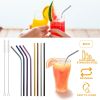 10Pcs 8.5in Stainless Steel Drinking Straws Reusable Metal Drinking Straws for 20oz Tumbler