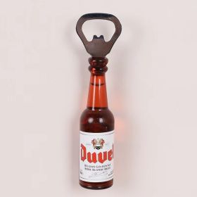 1pc Magnetic Beer Bottle Opener - Perfect Housewarming, Birthday, and Men's Gift - Easy to Use and Stylish (Color: Duvel, Material: Polypropylene + Magnet)