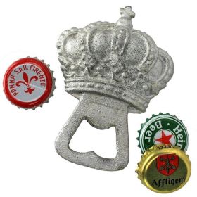 Bar Gift Family Party Gift Elegant And Refined Design Cast Iron Bottle Opener (Shape: King's Silver Crown, Color: As pic show)