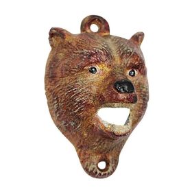 Bar Gift Elegant And Refined Design Cast Iron Bottle Opener (Shape: Brown Bear, Color: As pic show)