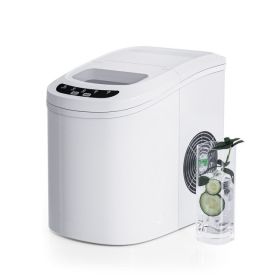 Mini Portable Electric Ice Maker Machine with Ice Scoop (Color: White)