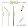 10Pcs 8.5in Stainless Steel Drinking Straws Reusable Metal Drinking Straws for 20oz Tumbler